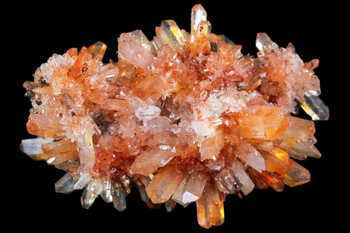 Orange Creedite Crystal Cluster - Durango, Mexico #79381